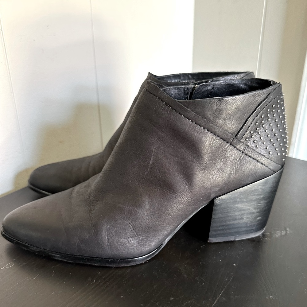 1.state real leather black studded booties